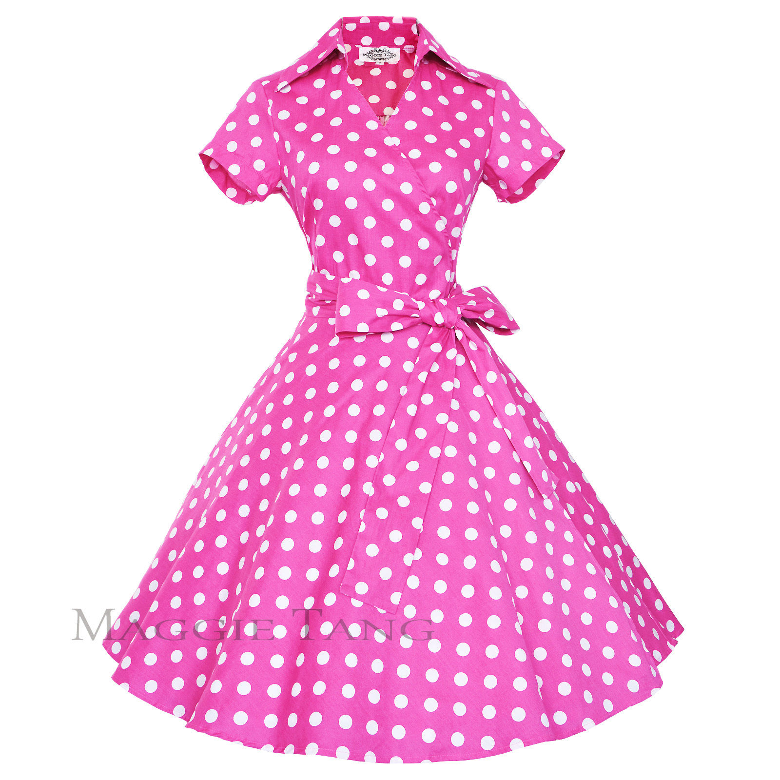 pink polka dot dress Just Mikki Tiamo