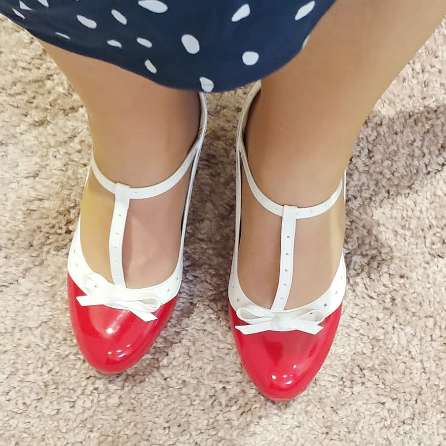 Bowknot T-strap Platform with Thick Heel Mary Jane Pump Shoes