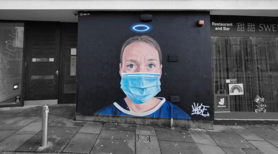 Nurse Angel mural on High Street, Northern Quarter - Just Mikki Tiamo