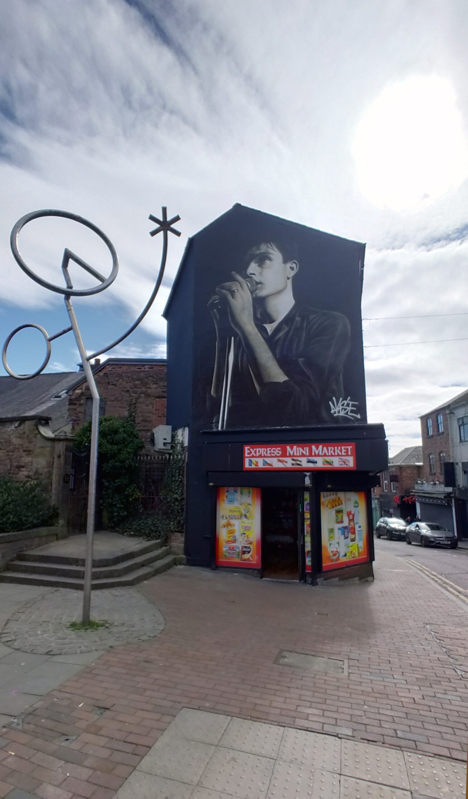 Ian Curtis Portrait in Macclesfield